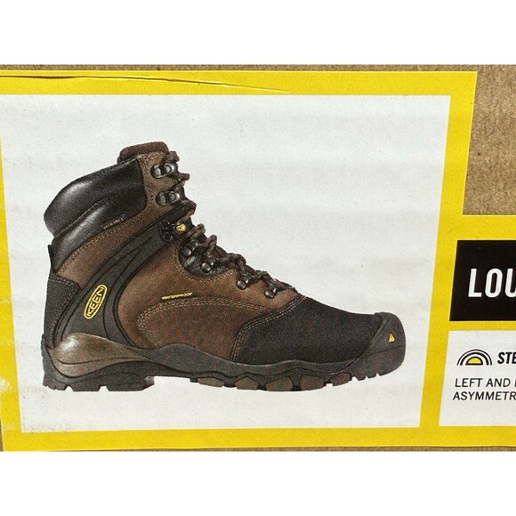 NEW Keen Louisville WP Met Brown Black Waterproof Work Boots Men's Size 8.5 EE - Picture 7 of 10